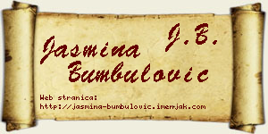 Jasmina Bumbulović vizit kartica